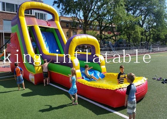 Glissière d'eau piquante quadruple de PVC de thème d'arc-en-ciel pour des enfants