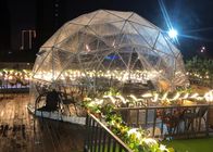 Tente de camping transparente extérieure de bulle de tente de dôme géodésique de 4 m avec vue sur les tuyaux d'acier d'étoiles