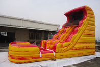 Glissière d'eau gonflable du feu de couleur faite sur commande de glace avec la piscine pour des enfants/entreprise de location