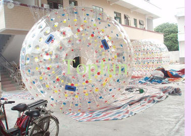 Colorez la boule gonflable de PVC Zorbing de boule de Zorb de point avec des clips D de Coloful