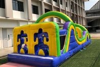 Château sautant de parcours du combattant gonflable bleu de 8m pour l'enfant en bas âge