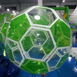 promenade gonflable de PVC de 1.0mm blanche/vert sur la boule de l'eau