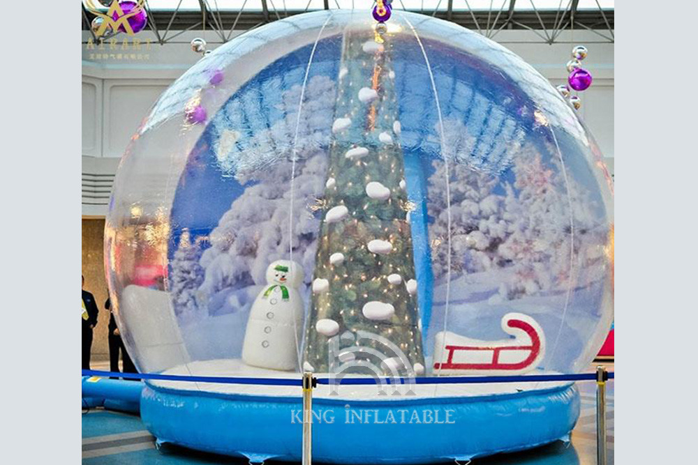 Christmas Inflatable Snow Globe Tent Xmas Decorations Commercial Outdoor Christmas Advertising