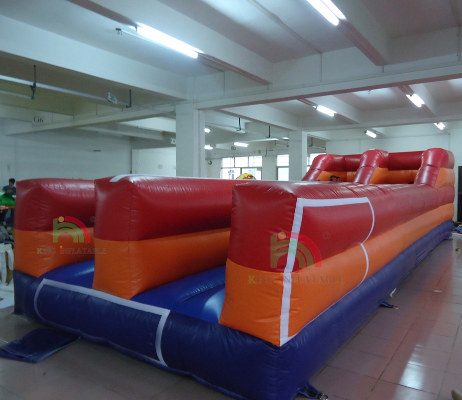Jeu de course à l'air libre gonflable pour deux personnes Défi de course à double voie Jeux gonflables interactifs