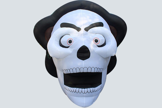 Décoration extérieure d'intérieur de diable de crâne de partie géante principale squelettique gonflable portative terrifiante de Halloween